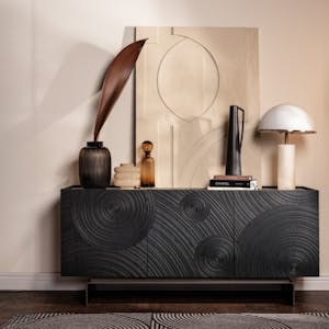Buffet design avec plateau en céramique blanche GIULIA